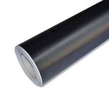 9,84€/m² Gebürstet Auto Folie Schwarz 2m x152cm mit Luftkanäle Brushed Design