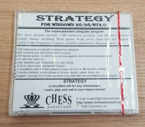 Chess Assistant Strategy Vintage Chess Computer Program CD Convekta 1998 Sealed - 第 2/2 張圖片