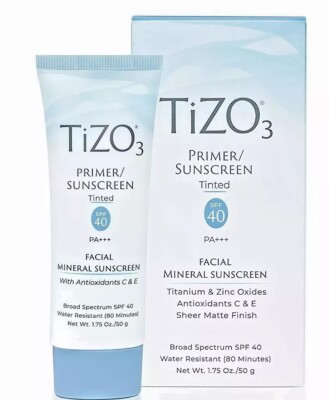 TIZO3 Facial Mineral Sunscreen Tinted SPF 40 1.75 oz BONUS New In Box