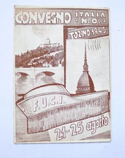 POSTCARD FUCI CATHOLIC UNIVERSITY FEDERATION 1945 TURIN UNIVERSITY