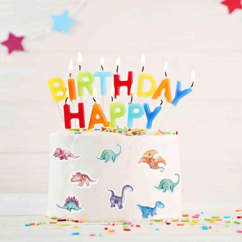 Dino Tortendeko Essbar50 St Essbare Tortendeko DinosaurierDino Kuchen Deko E... - Bild 4 von 8