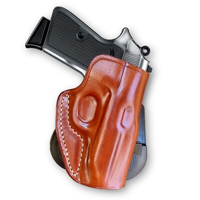 Leather OWB Paddle Holster Fits Walther PP/ PPK .22LR/380 Cal 3.3'' Barrel #1169#
