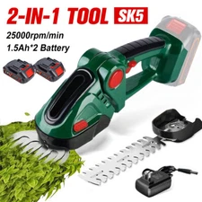 Electric Hedge Trimmer Cordless with Battery Handheld Shrub Trimmer Grass Shears