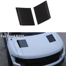 Car Hood Engine Air Vent Outlet Cover Trim For Ford F150 2009-2014 Carbon Fiber