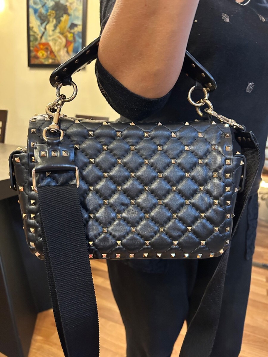 Valentino Lambskin Rockstud Spike Chain Shoulder Bag | eBay