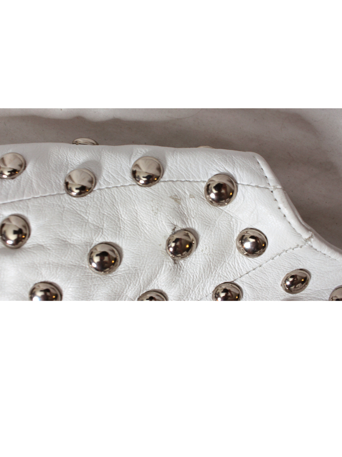 Womens Leather Crop Jacket White S SOFT Lambskin Vintage 80s 90s Firenze Rare image 10