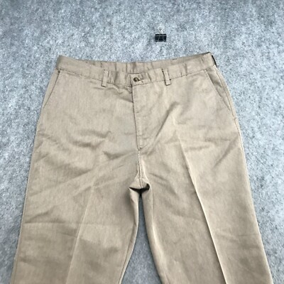 Haggar Pants Mens Size 36 x 30 Black Label Tan Khaki Straight Relaxed Fit  Casual | eBay
