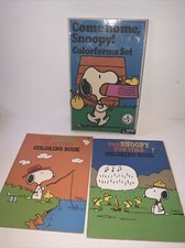 Snoopy Colorforms Come Home 1972 Reproduction Peanuts  2 Unused Coloring Books