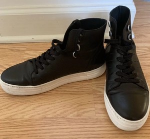 black leather k swiss