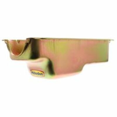 Milodon 30750 Oil Pan Steel Gold Iridite 4 qt. For Dodge 237/318/340 A B E Body