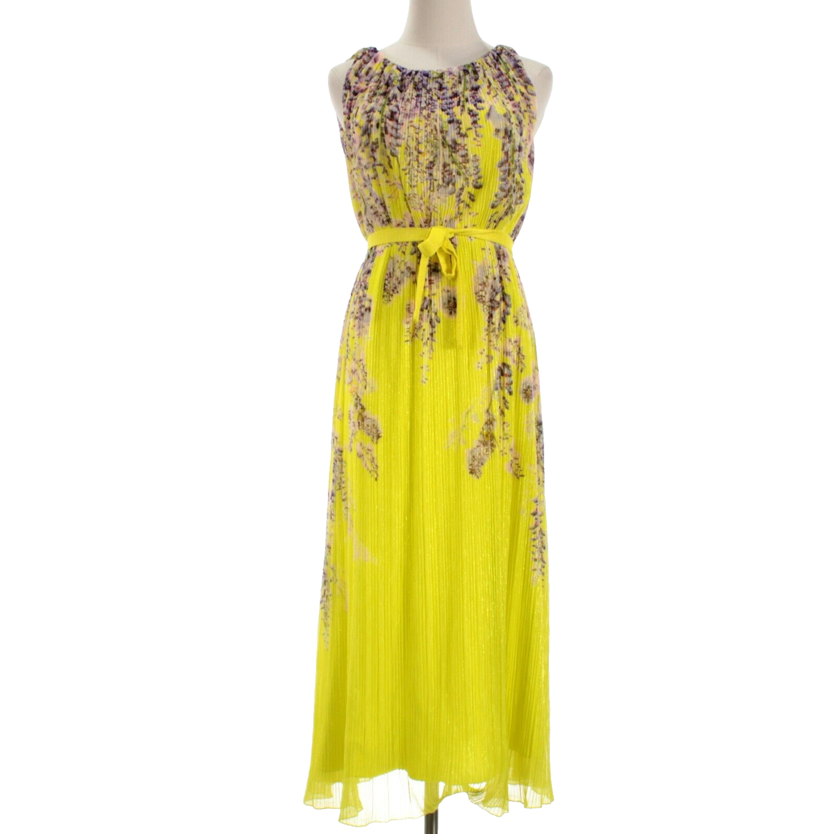 neon yellow midi dress Neon Yellow Mint Floral Square Midi Dress