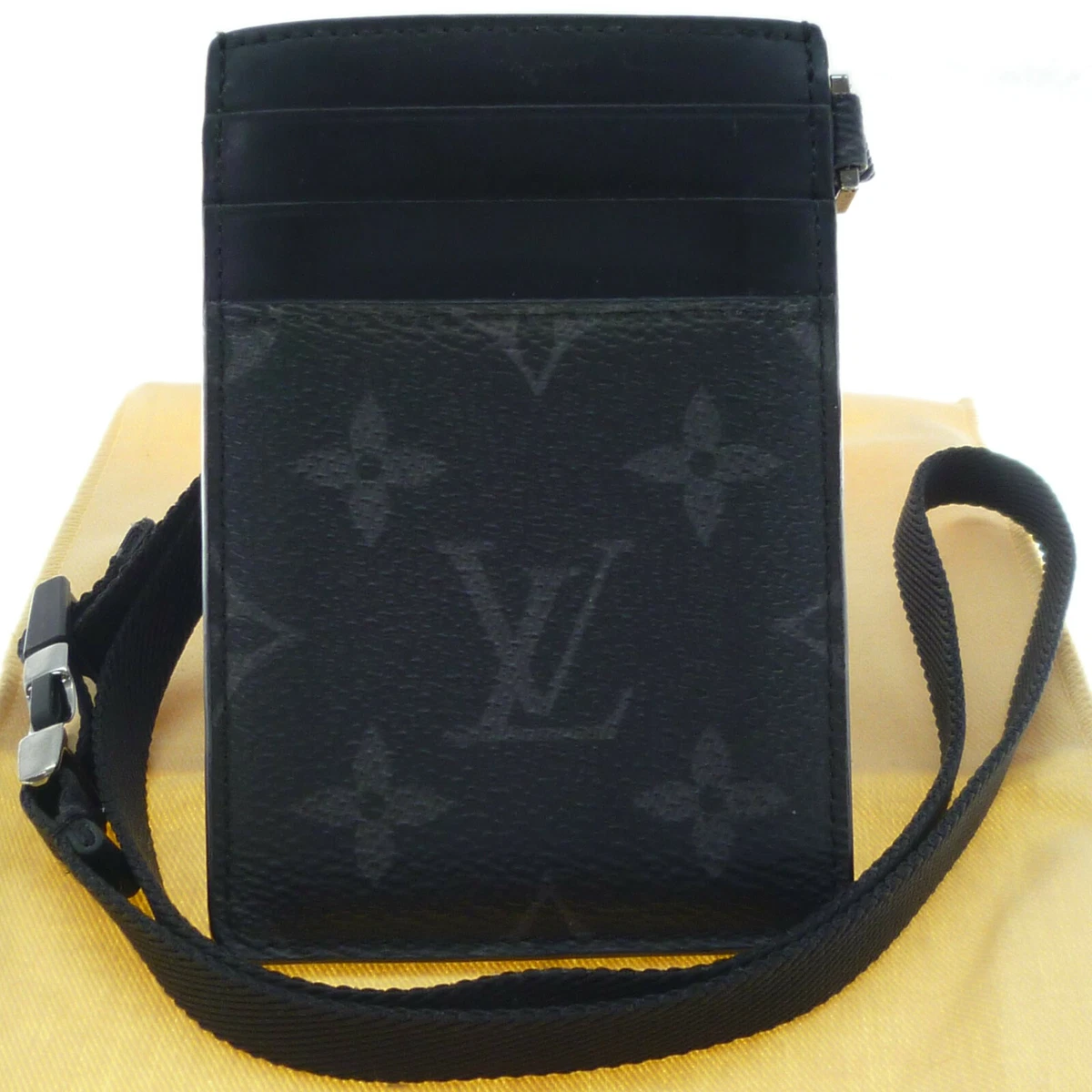 Auth LOUIS VUITTON Monogram Eclipse Cardholder ID Holder M61690 Canvas #W410008 s l1200