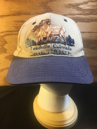 Leadville Colorado Strapback Hat Elevation 10,152ft Embroidered Rams Cap - Picture 3 of 9