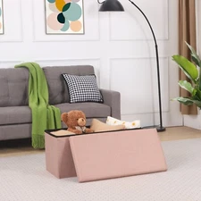 Storage Ottoman Bench Foot Rest Stool Bedroom Entryway Living Room