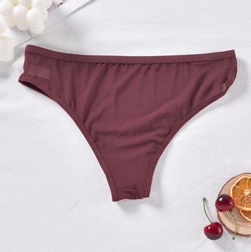 5pcs Lot Women Thongs Panties G string Cheeky Bikini See Through Mesh Brief - Picture 7 of 10