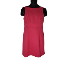 American Living Sheath Dress Womens Sz 8 Pink Waffle Knit Full Zip Sleeveless