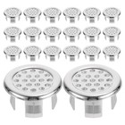24 Pcs Kitchen Sink Hole Covers Overflow Bathroom Brushed Nickel