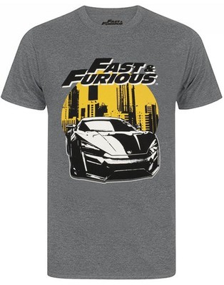 Fast And Furious Grau Logo Kurzärmeliges T-Shirt Männer