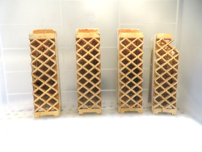 4 Replacement Radiant Ceramic Heater Grate Insert Brick 8 in tall, 2.25 in wide