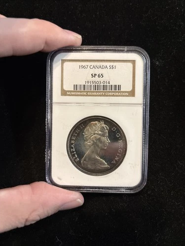1967 Canada Dollar Silver Ngc Sp65 Canadian Silver $1  Flying Goose