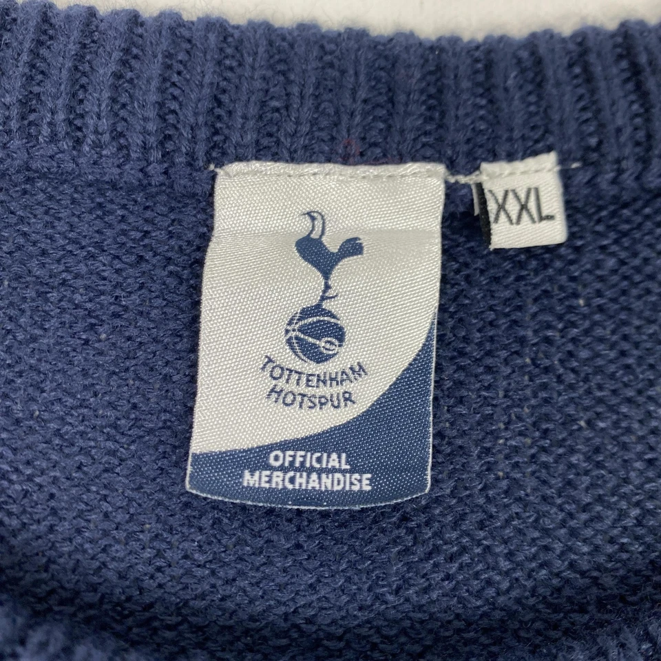 Suéter Tottenham Hotspur Para Hombres 2XL Azul Marino Navidad Spurs Premier League Fútbol Foto 2 de 4