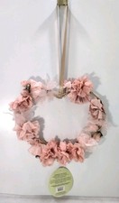 10x Heart Vintage Pink Wedding Flowers Wreaths Chair Pew End Lot Resale See Desc