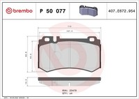 Brembo Bremsbelagsatz, Scheibenbremse P 50 077 FüR MERCEDES-BENZ