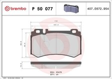 BREMBO Bremsbelagsatz, Scheibenbremse P 50 077 f&uuml;r MERCEDES-BENZ