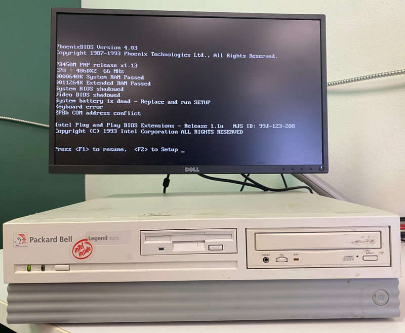 Vintage 1994 Packard Bell Legend 20CD 486DX2 CPU Boots NO HD/Cables Untested