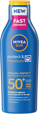 NIVEA Sun Protect & Moisture SPF50+ Lotion 200ml Vitamin C Hyaluron Sunscreen
