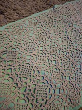 Vintage crotcheted table Tray Runner 22ins 56 cm Long Textile Collectables 