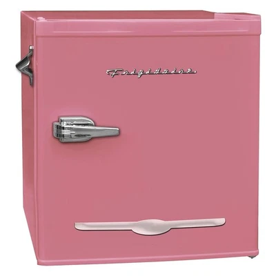 Frigidaire 1.6 Cubic Foot Retro Bar Mini Fridge with Freezer, Pink (Open Box)