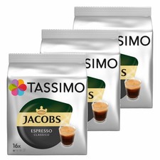 Tassimo Jacobs Espresso, Rainforest Alliance Vérifié, 3 x 16 T-Discs