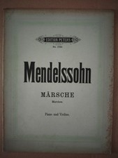 Partition ancienne VIOLON + PIANO - MENDELSSOHN - Marche, Songe d'une nuit d'été