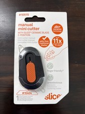 Slice Mini Box Cutter, Manual Retracting, Safe Ceramic 1 Pack, Blade Locks in