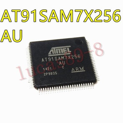 1PCS AT91SAM7X256-AU QFP-100 MCU 32-bit AT91 ARM7TDMI RISC 256KB   1.8V/3.3V #md