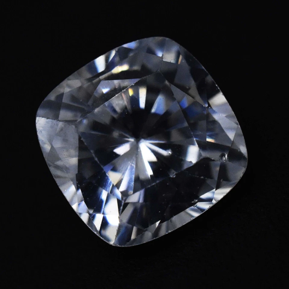 4.00 Ct Cushion Shape 7 MM White Zircon Brilliant Certified AAA+ Loose Gemstone - Image 3 of 4