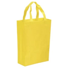 10Pcs 36x25cm Reusable Gift Bag Vertical Style Non-Woven Yellow