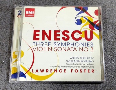Enescu Three Symphonies Violin Sonata Valery Sokolov Lawrence Foster - 2CD 