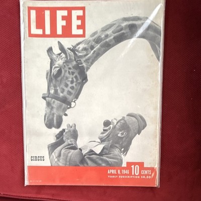 Life Magazine April 8,1946 Illustrated Circus Celebrity Issue w/ Special Cover