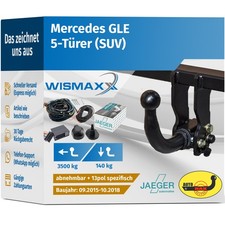 ANH&Auml;NGERKUPPLUNG abnehmbar f&uuml;r Mercedes GLE 15-18 +13pol E-Satz JAEGER