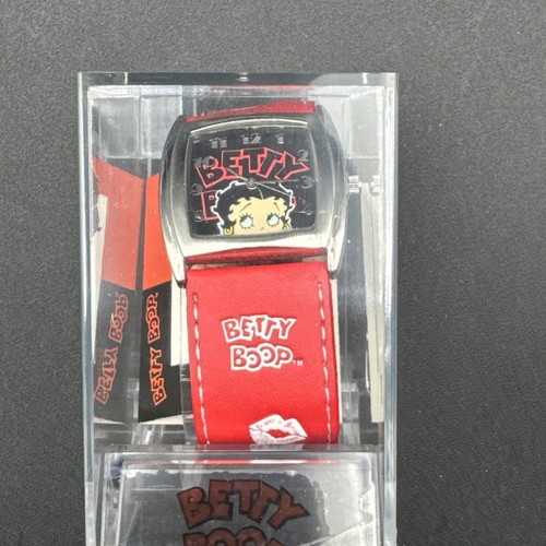 Vintage Betty Boop Uhr rotes Lederarmband - Bild 3 von 10