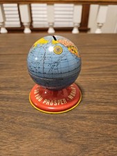 Vintage 1970's Ohio Art Co. Tin - World Globe Bank - Planet Earth Savings Bank