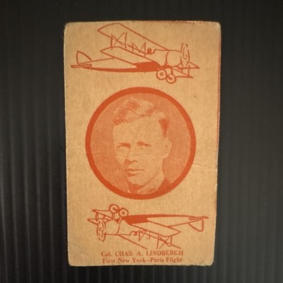 Col. Chas. A. Lindbergh First New York-Paris Flight Collectible Card