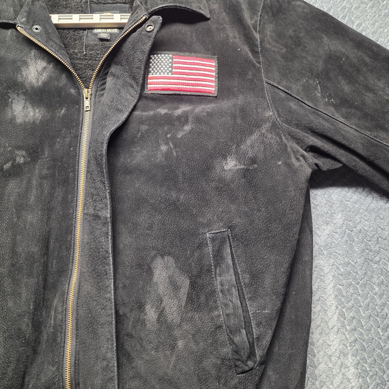 Ameri Mode Men’s XXL Black Suede Leather Motorcyc… - image 15