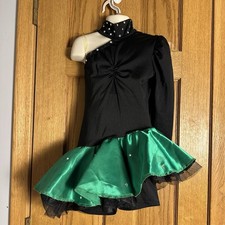 Kelle Company Asymmetrical Tutu Rhinestone Embellished Biketard Dance Costume CM