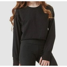 Habitual Kid Girls Luella Long Sleeve Pullover Sweatshirt In Black Size 12 $58