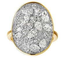 Diamonique x Jennifer Miller Sterling Silver Cobblestone Ring, Size 6