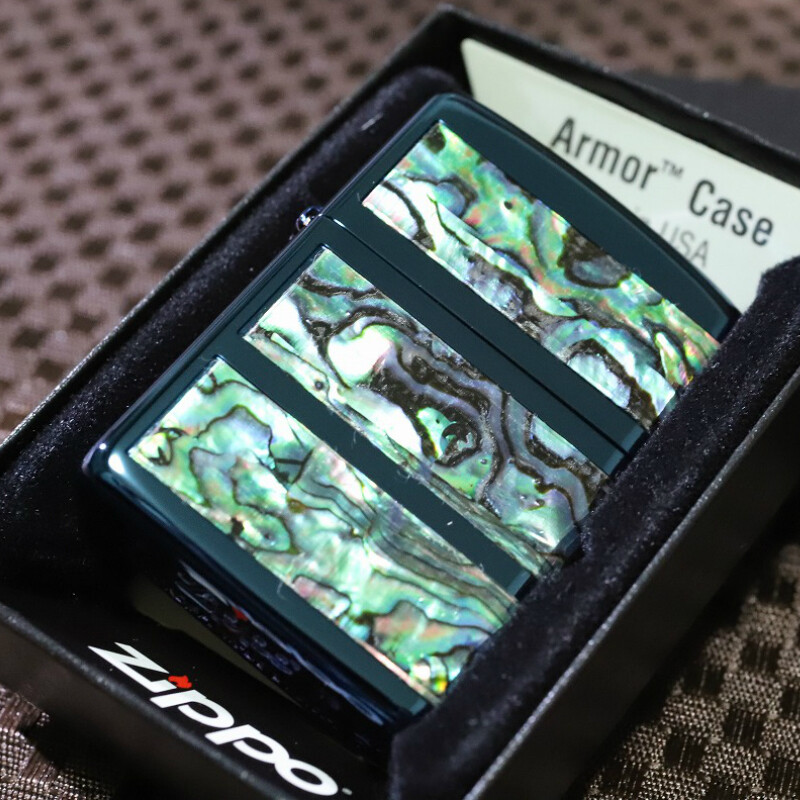 Zippo 3-sided Armor Shell Blue Limited to 100 Natural Shells