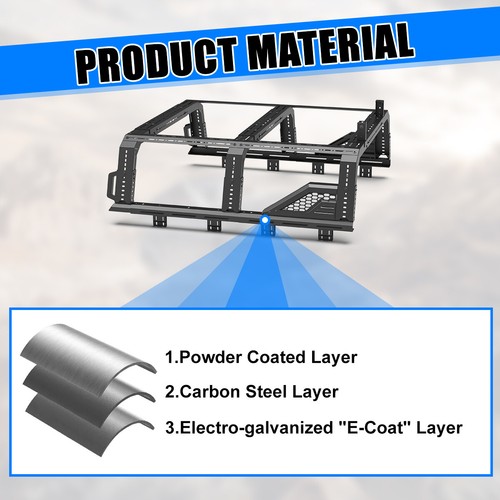 Modular Adjustable Overland Bed Rack Roll Bar For Chevy Ford Toyota Dodge Nissan - Picture 46 of 59